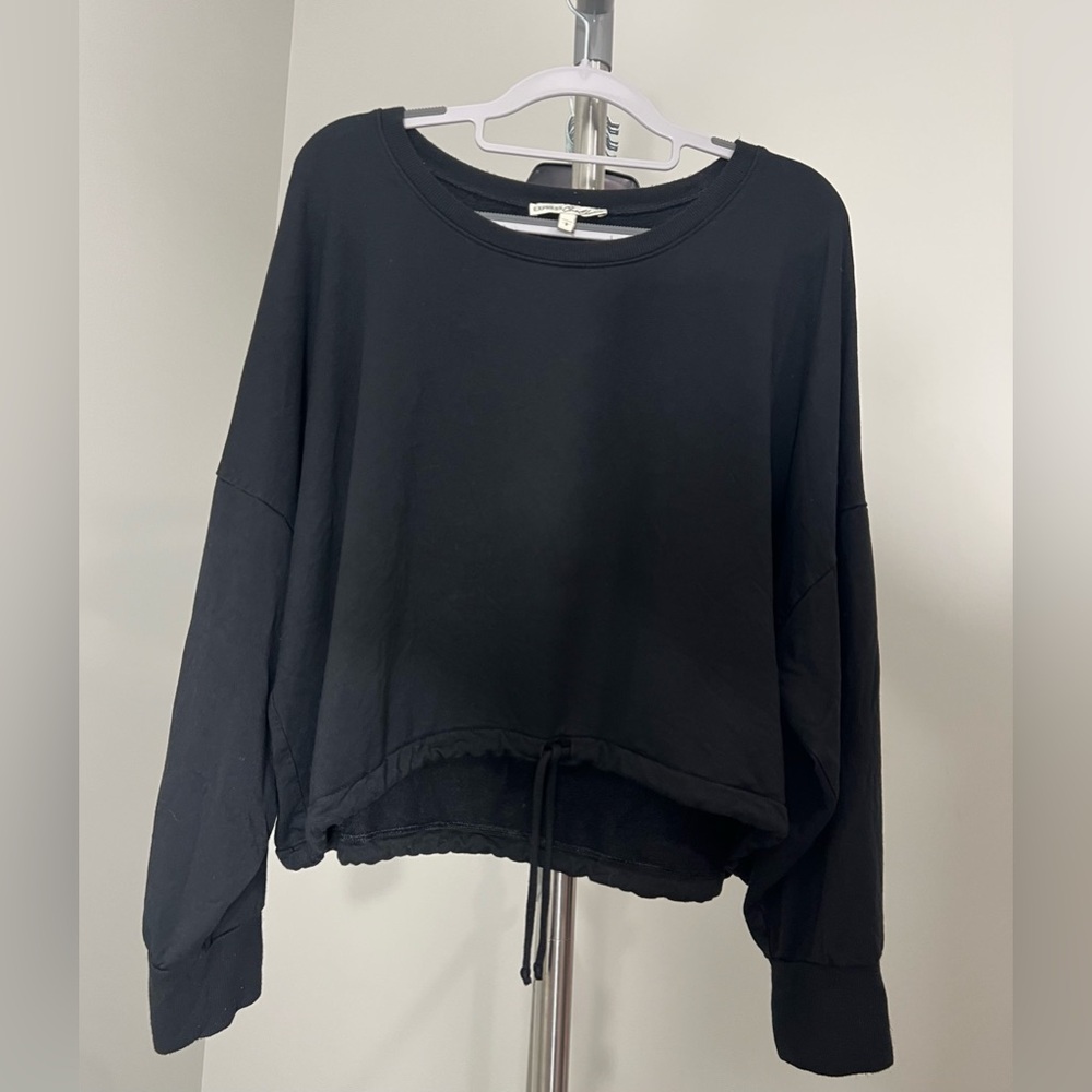Express Black Women’s Relaxed Drawstring Hem Top